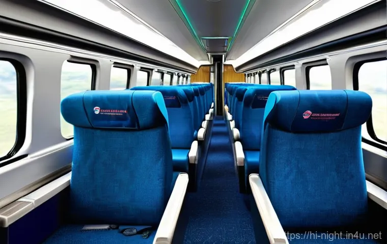 야경 테마 열차 여행 - **"A serene night journey aboard an Indian train, viewed from the window of a clean, cozy compartmen...