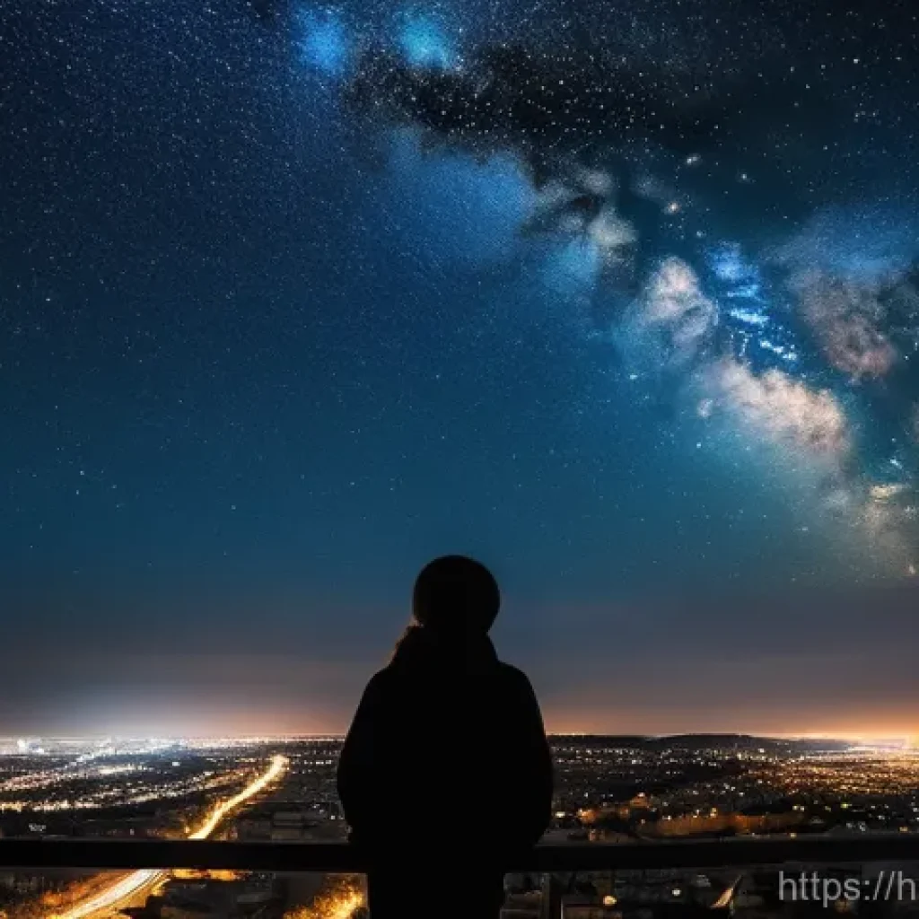 야경과 빛 공해 - **Disappearing Stars: A Tale of Two Skies**
    "A split image illustrating the profound difference ...