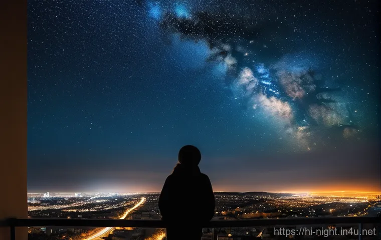 야경과 빛 공해 - **Disappearing Stars: A Tale of Two Skies**
    "A split image illustrating the profound difference ...
